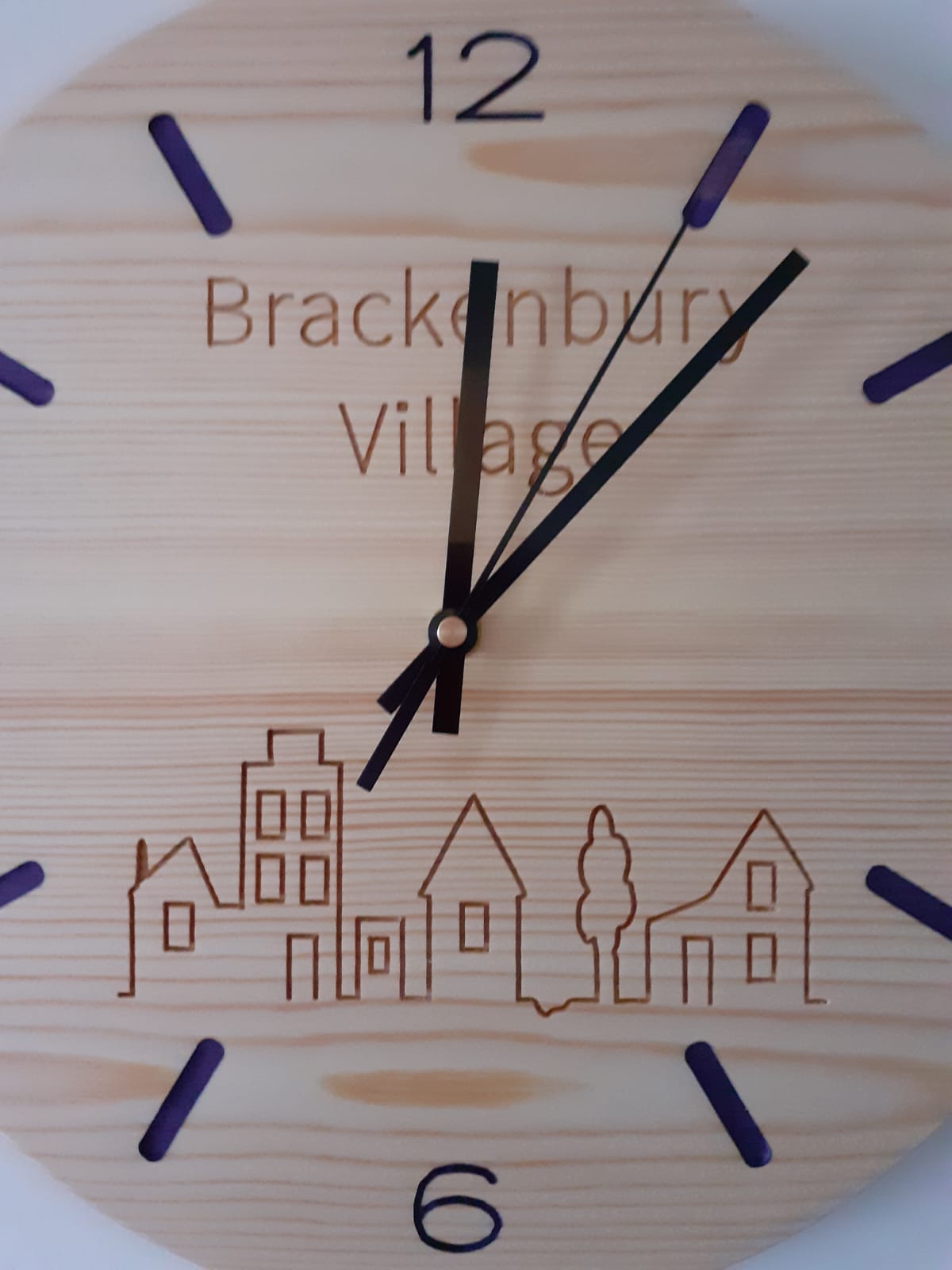 Personalised Clock Brackenbury Village