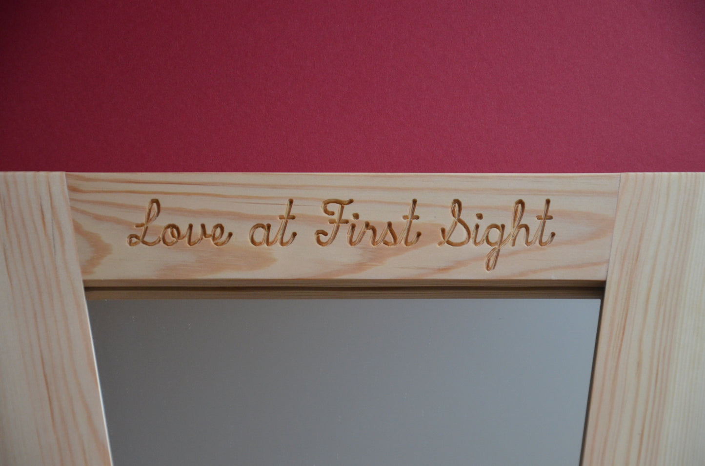 Wooden Engraved Mirror