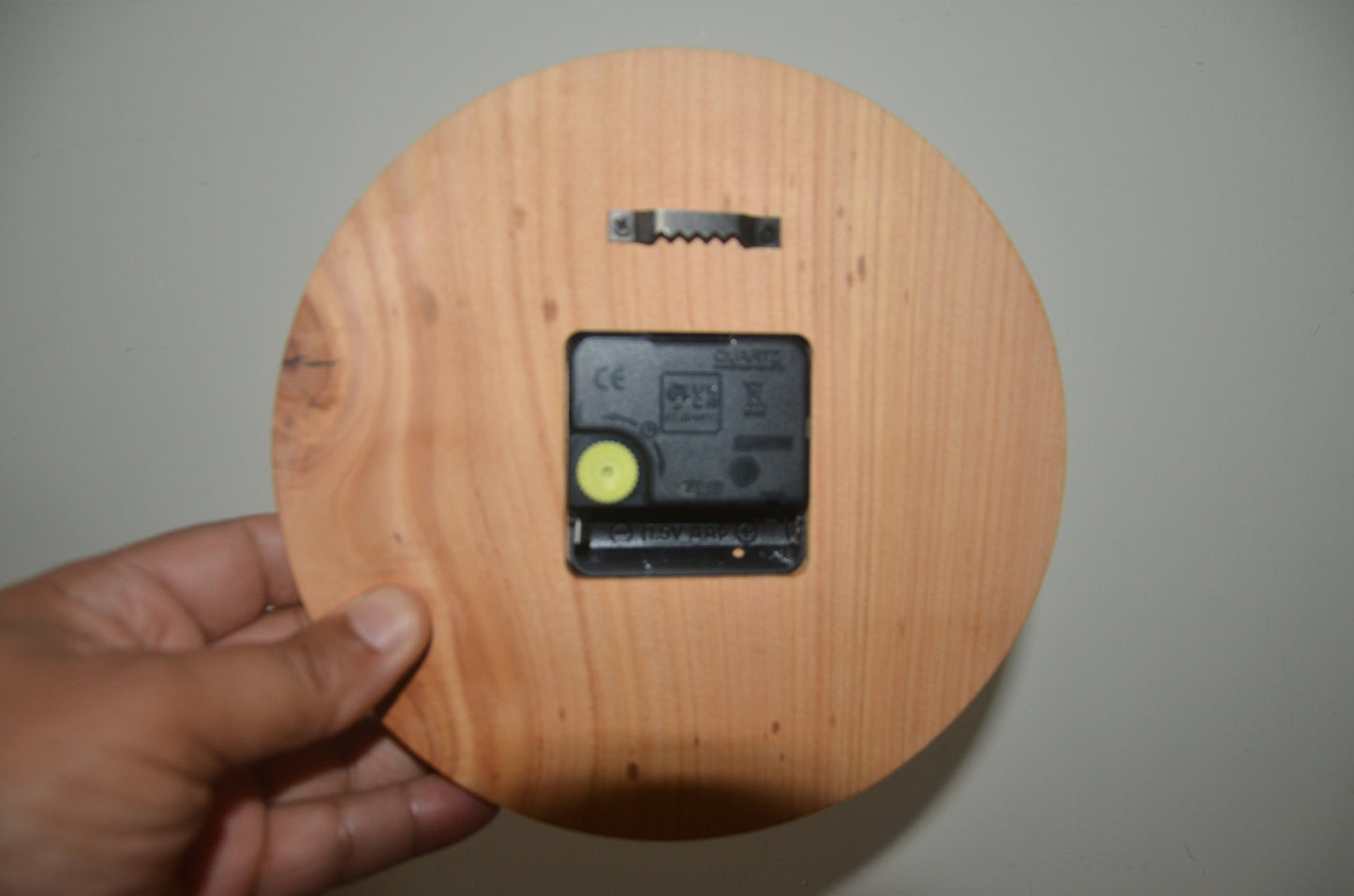 Black Resin and Elm Wood Clock