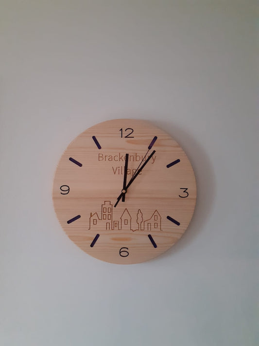 Personalised Clock Brackenbury Village