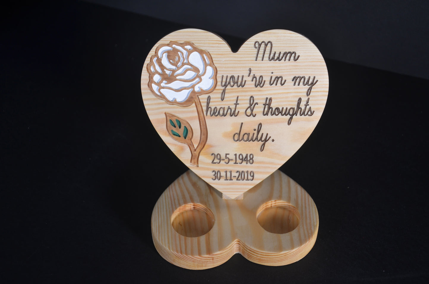 Personalised Wooden Tea Light