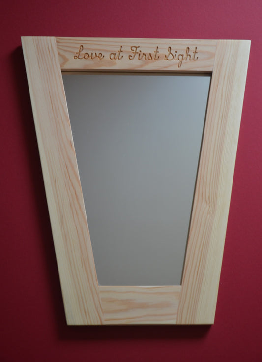 Wooden Engraved Mirror