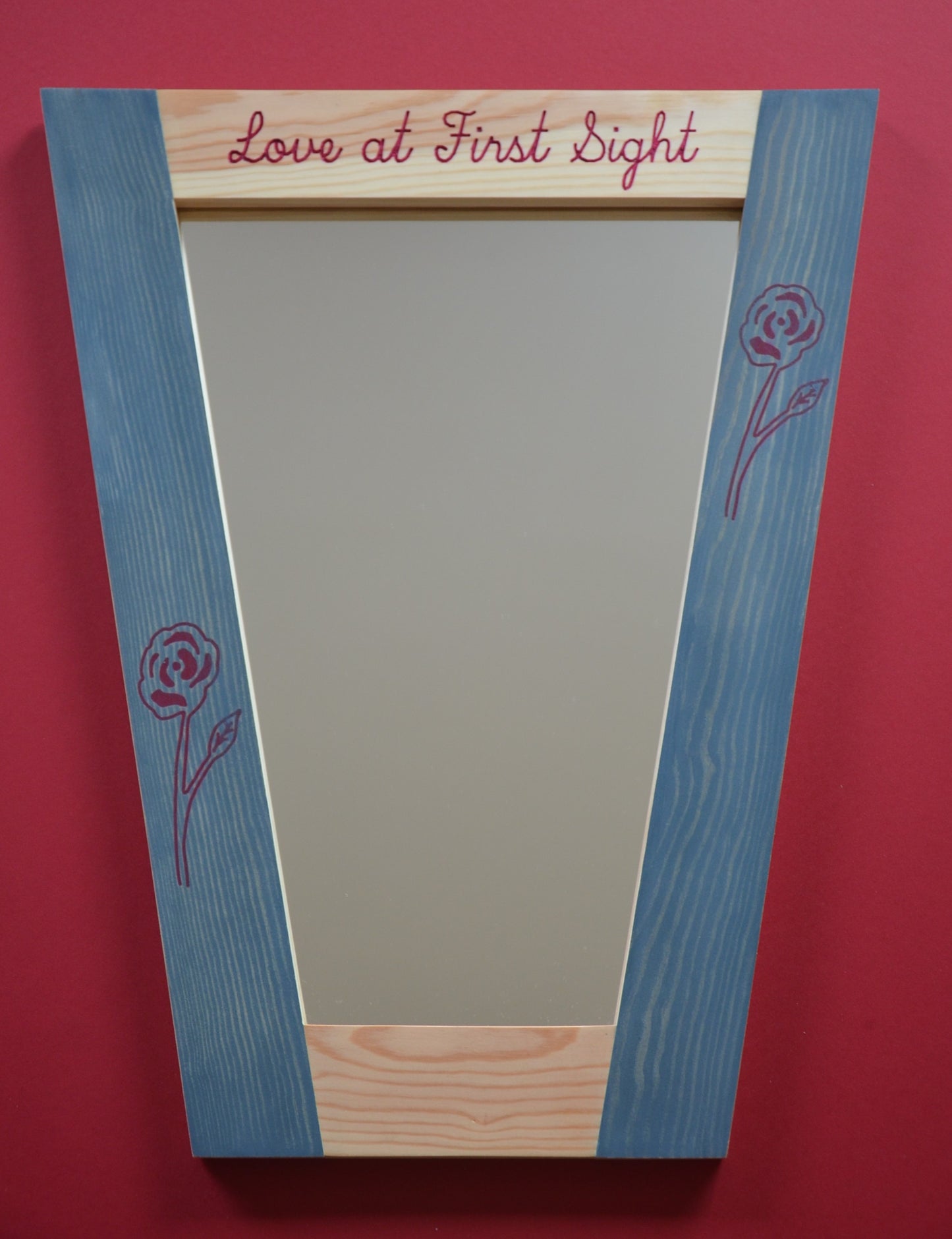 Wooden Engraved Mirror