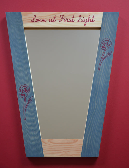 Wooden Engraved Mirror