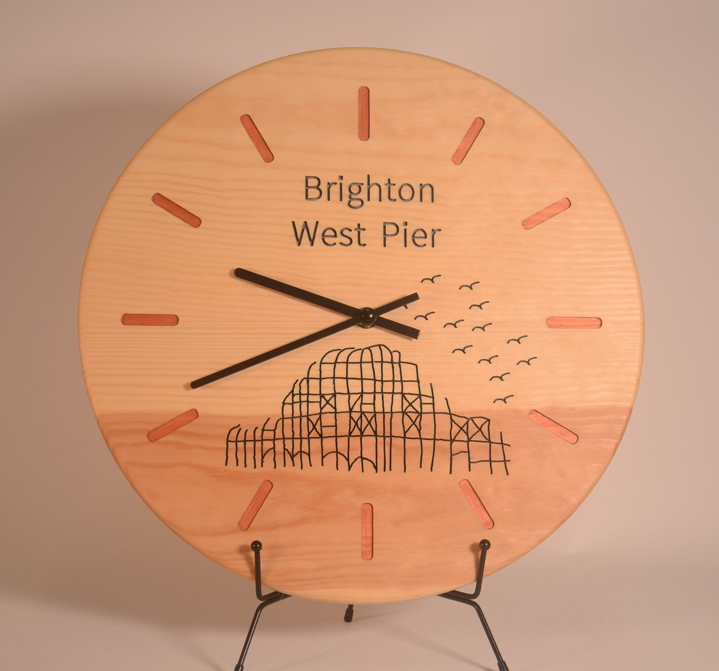 Wooden Clock Brighton West Pier