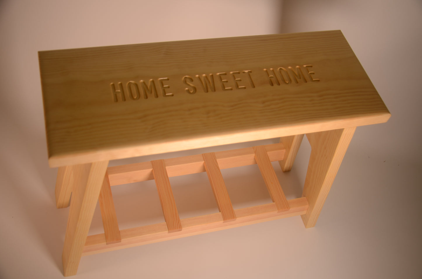 Engraved Wooden Stool