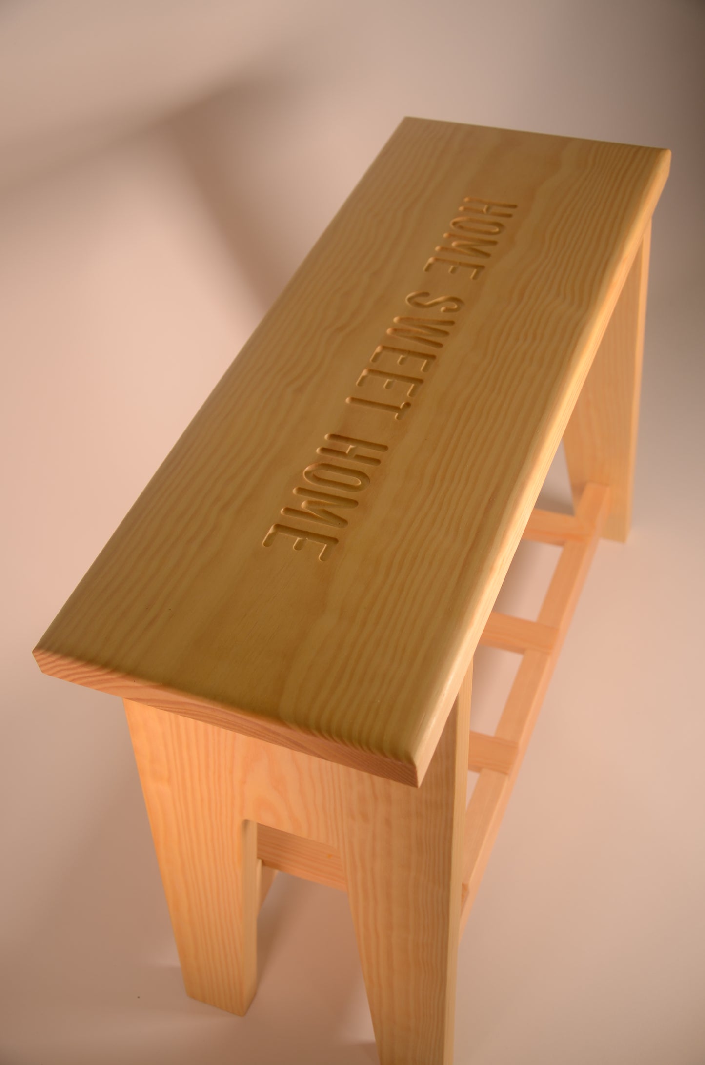 Engraved Wooden Stool