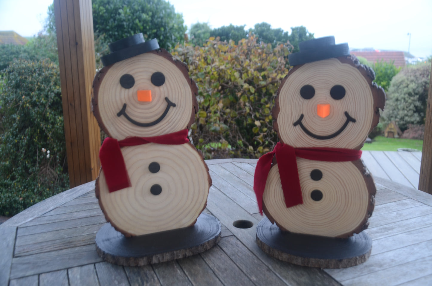 Wooden Snowmen