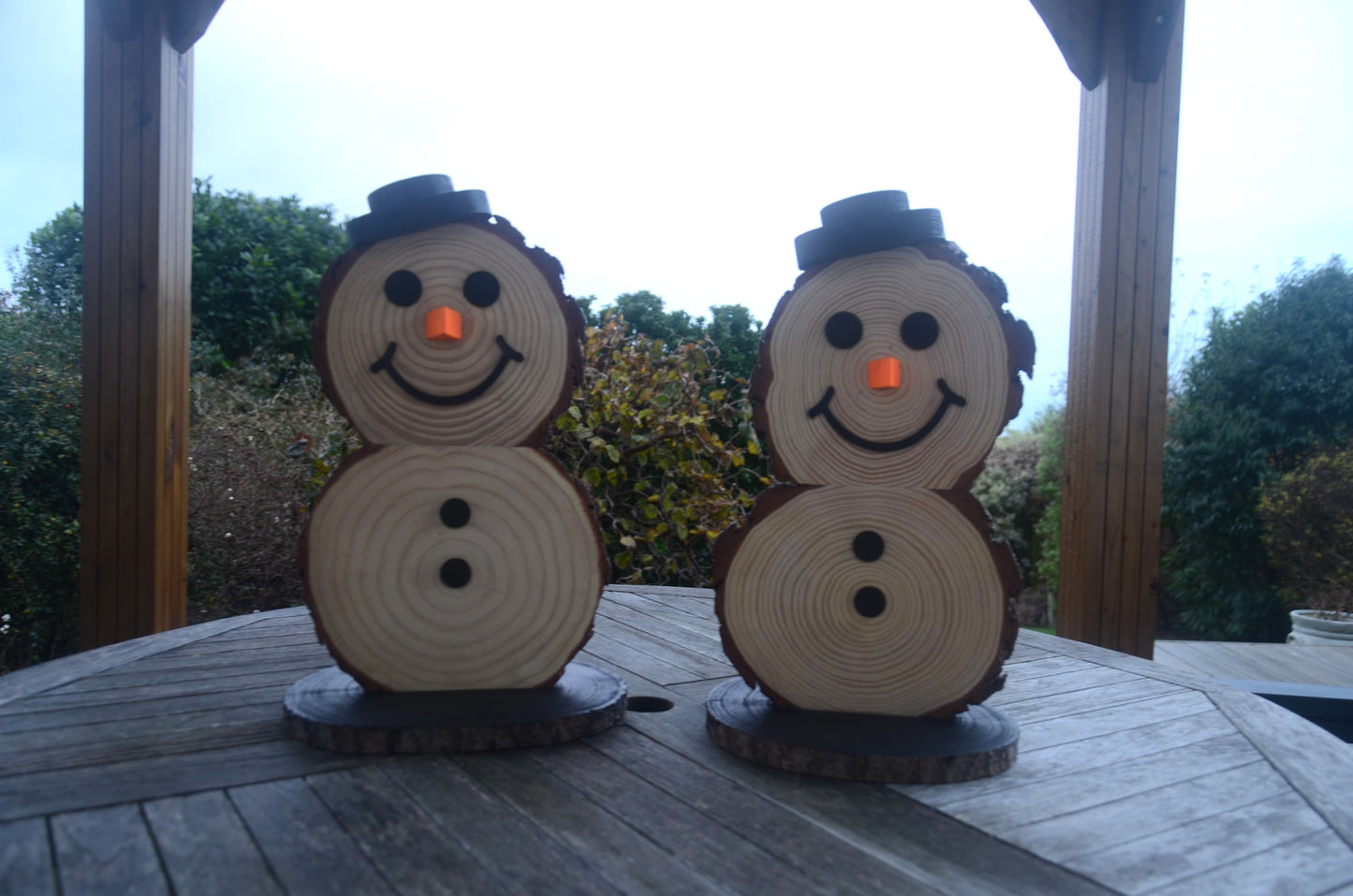 Wooden Snowmen