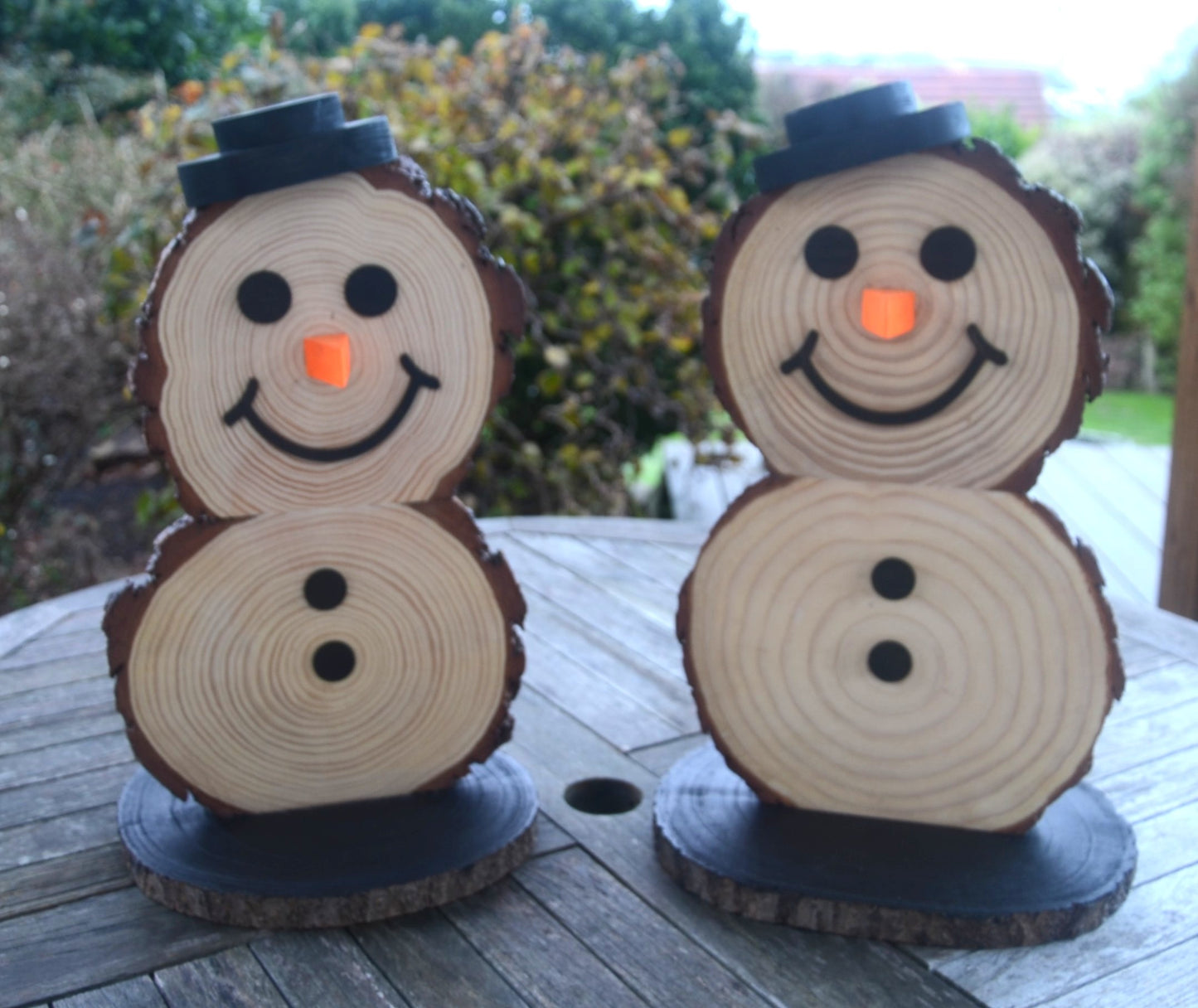 Wooden Snowmen