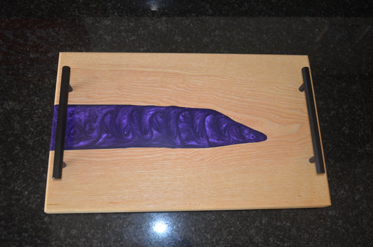 Purple Resin River Serving Tray