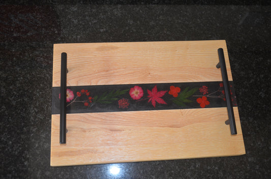 Flowers in The Mist Serving Tray